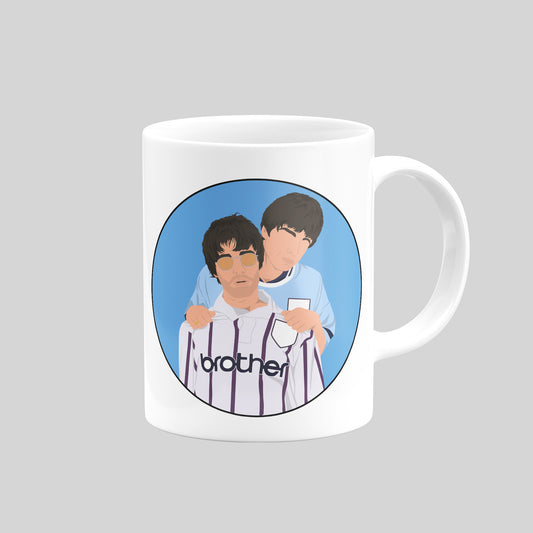 Oasis Brothers Mug – Music Artwork & Britpop Design