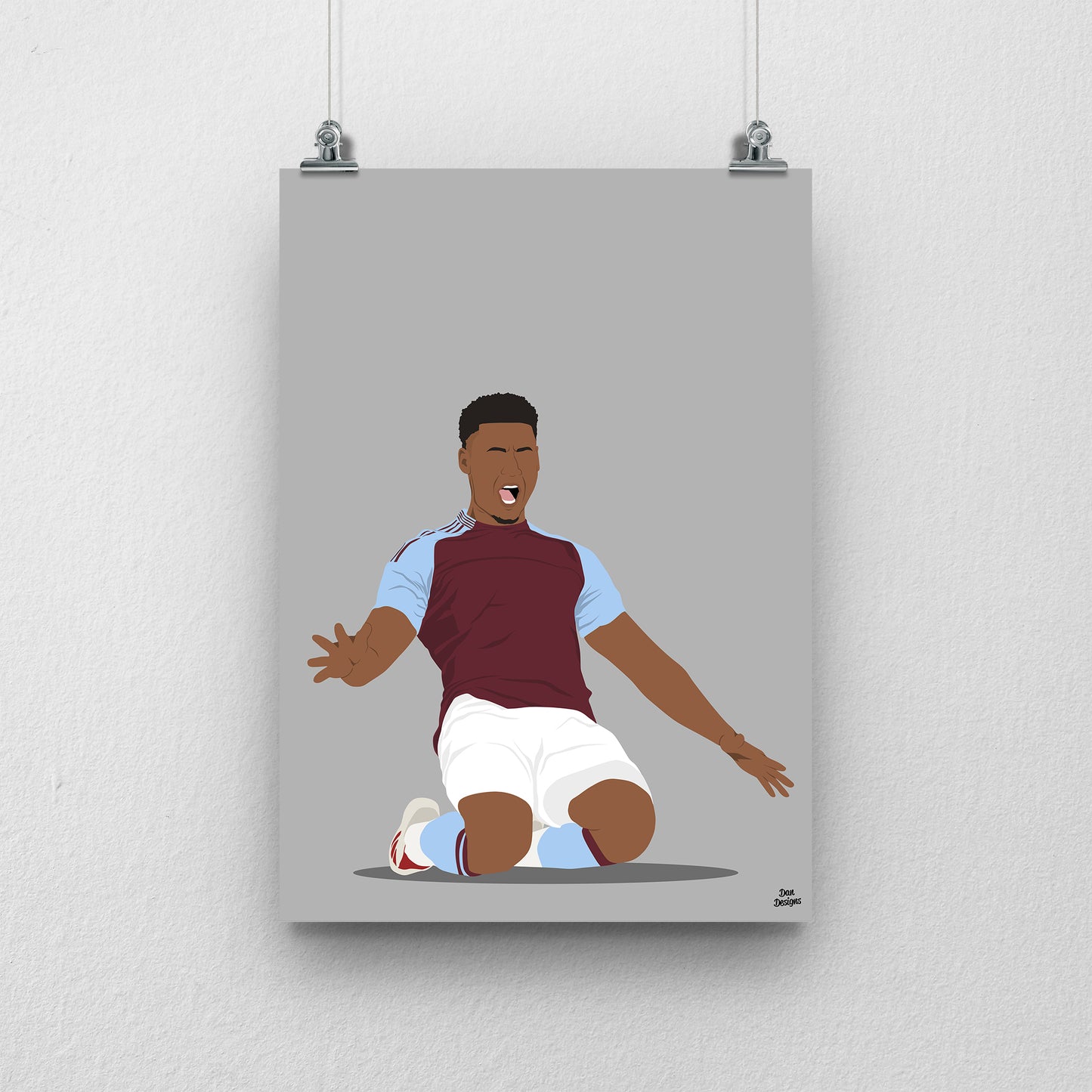 Ollie Watkins Aston Villa Print – Premier League Football Artwork