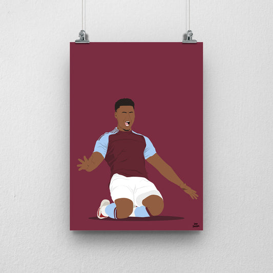 Ollie Watkins Aston Villa Print – Premier League Football Artwork