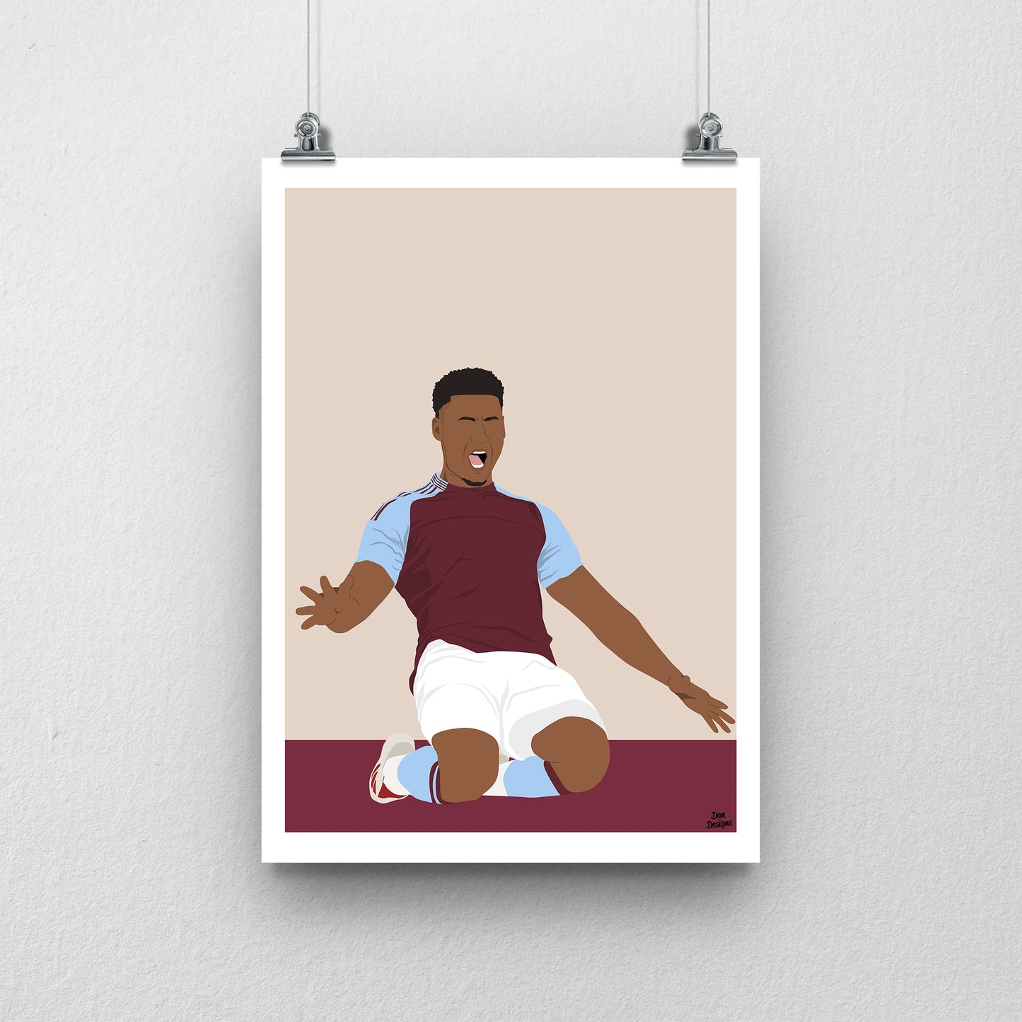 Ollie Watkins Aston Villa Print – Premier League Football Artwork