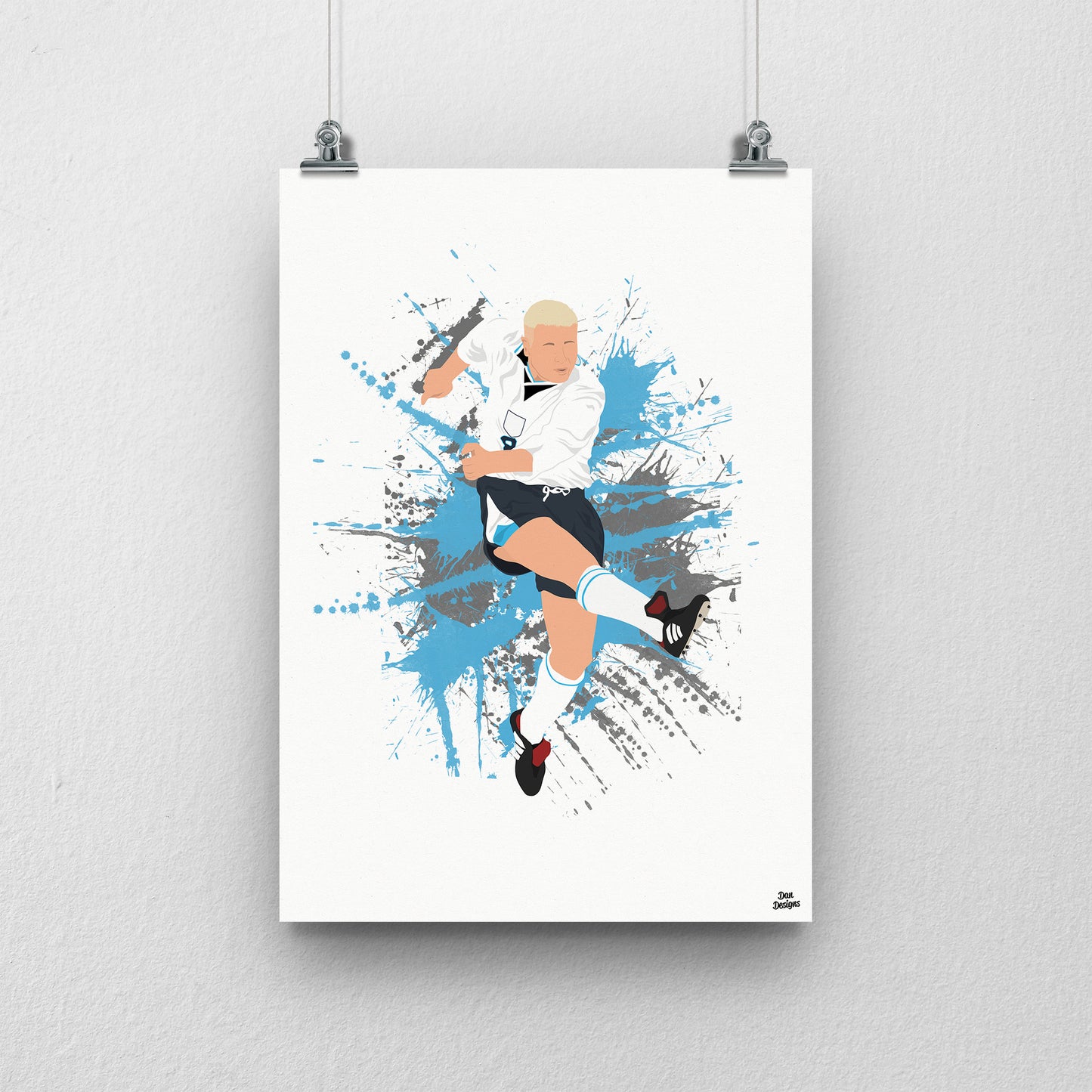 Paul Gascoigne Volley Print