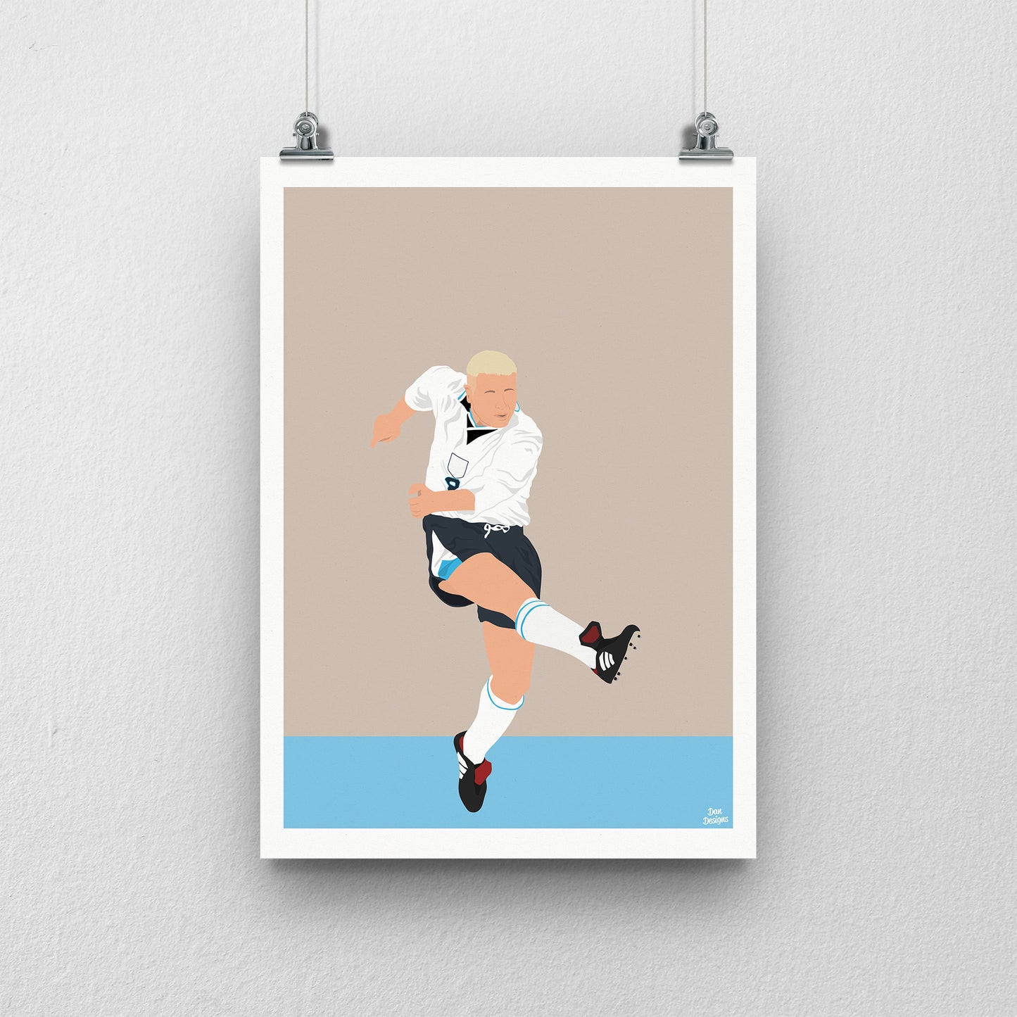 Paul Gascoigne Volley Print