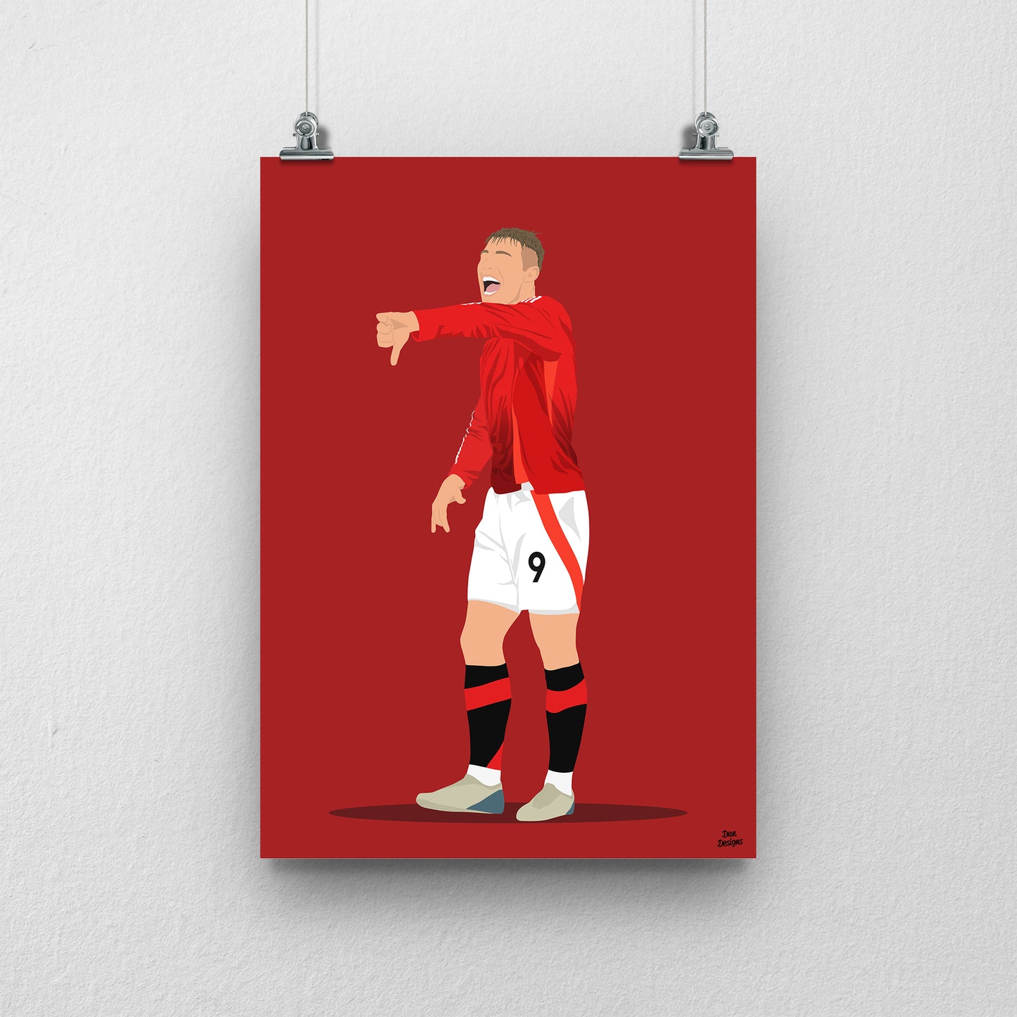 Rasmus Hojlund Manchester United Print – Football Artwork