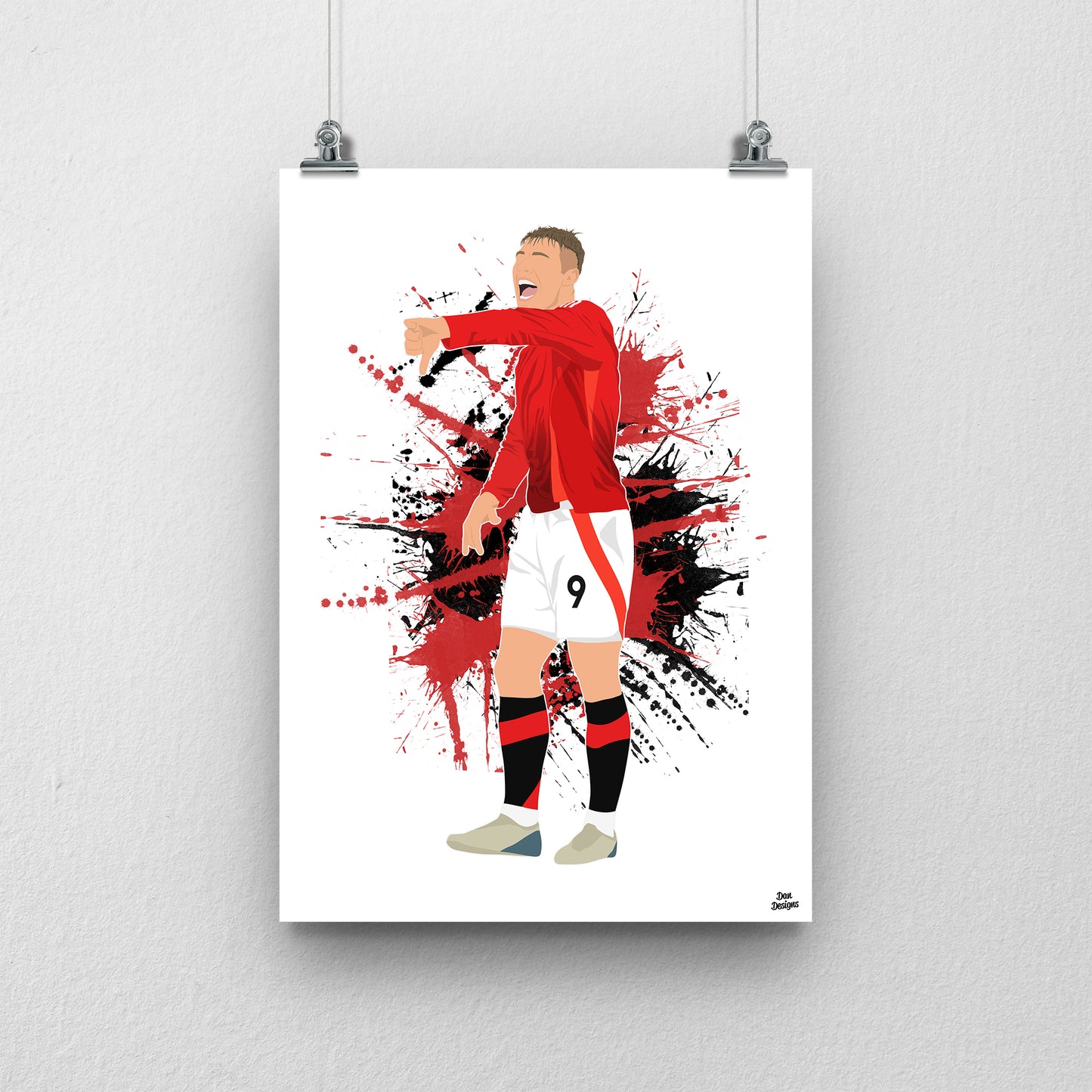 Rasmus Hojlund Manchester United Print – Football Artwork