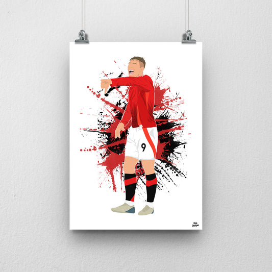 Rasmus Hojlund Manchester United Print – Football Artwork
