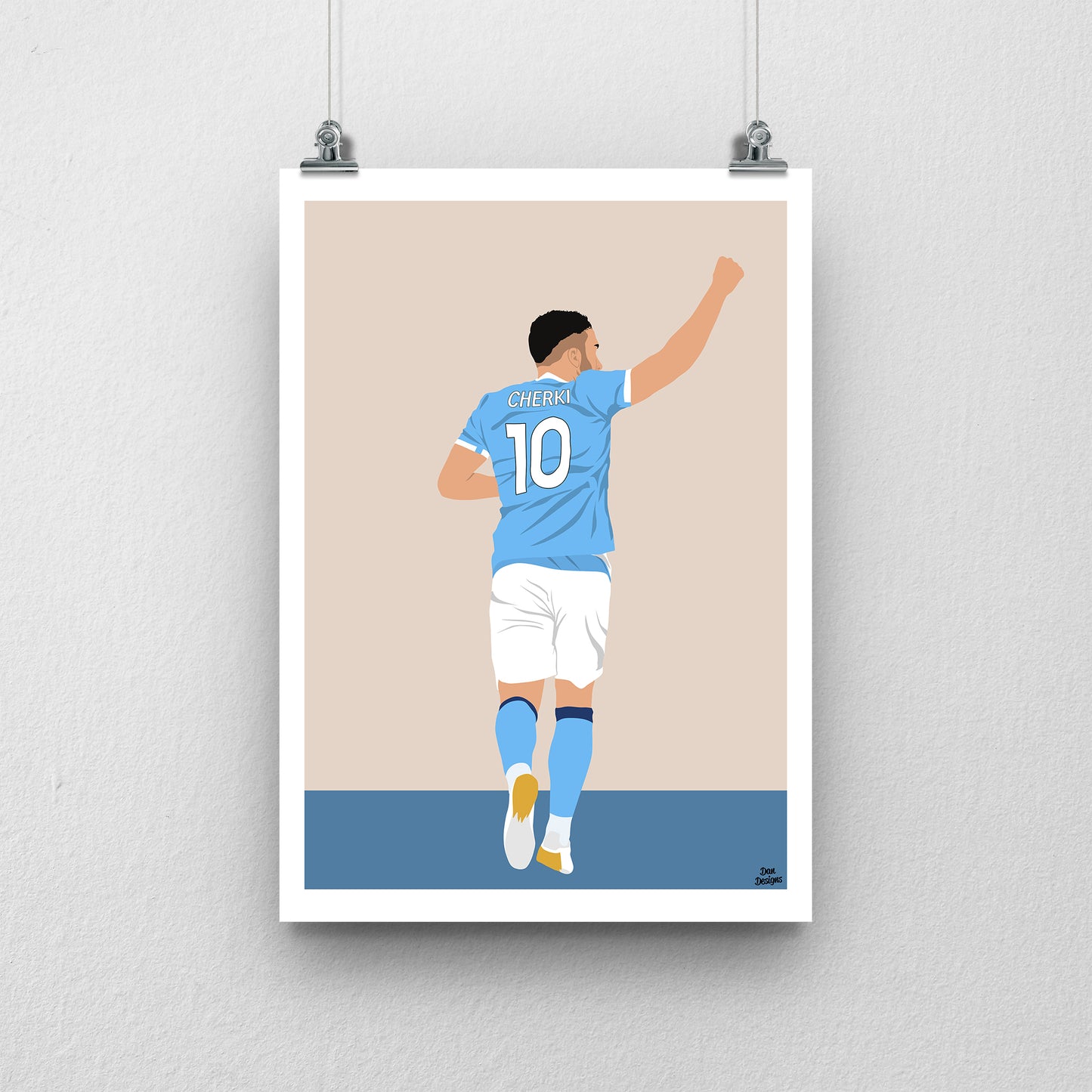 Rayan Cherki Print | Man City Football Poster