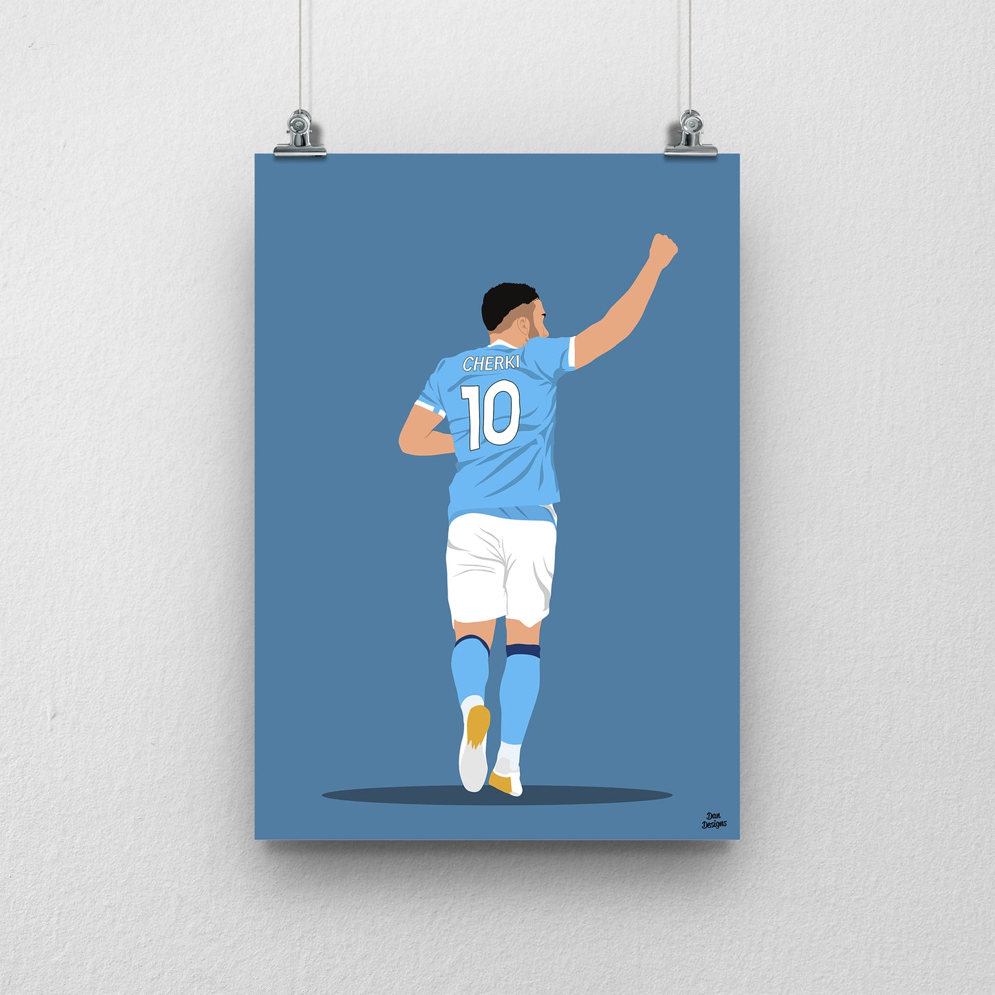 Rayan Cherki Print | Man City Football Poster