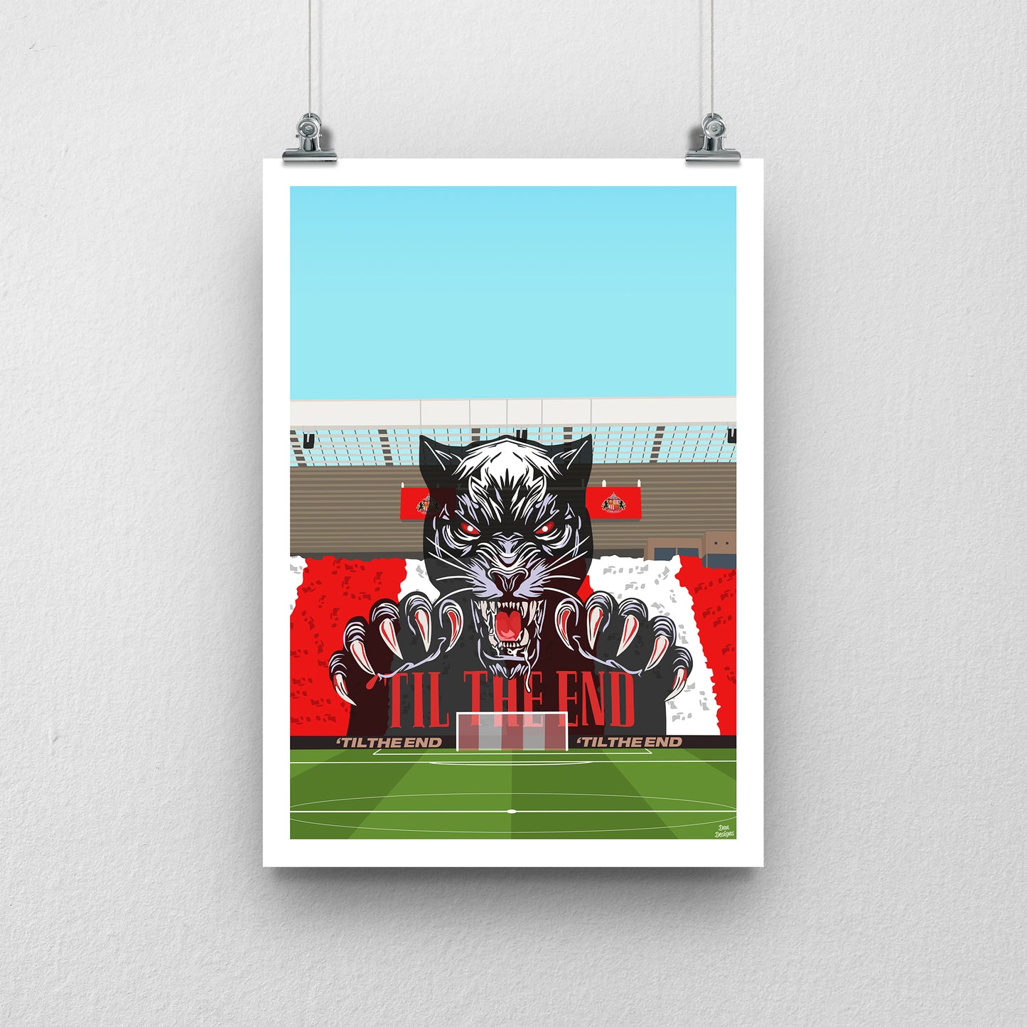 Stadium of Light Tifo Sunderland AFC Poster