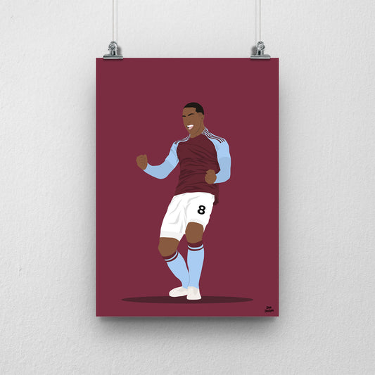 Youri Tielemans Aston Villa Print – Belgian Midfielder Football Artwork