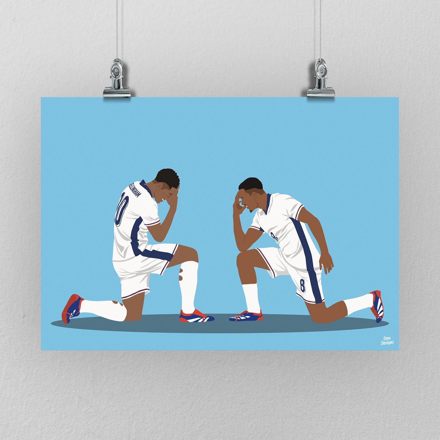 Jude Bellingham & Trent Alexander-Arnold England Print – Football Artwork