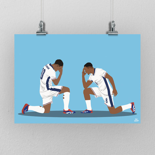 Jude Bellingham & Trent Alexander-Arnold England Print – Football Artwork