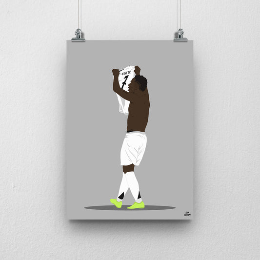 Vinícius Jr Real Madrid Print – Football Artwork