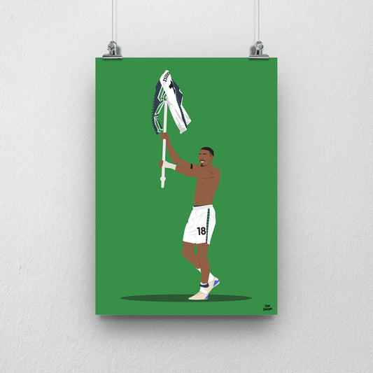 Wilson Isidor Sunderland Print – Corner Flag Celebration Artwork