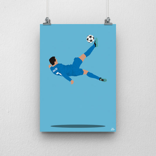 Cristiano Ronaldo Overhead Kick Print