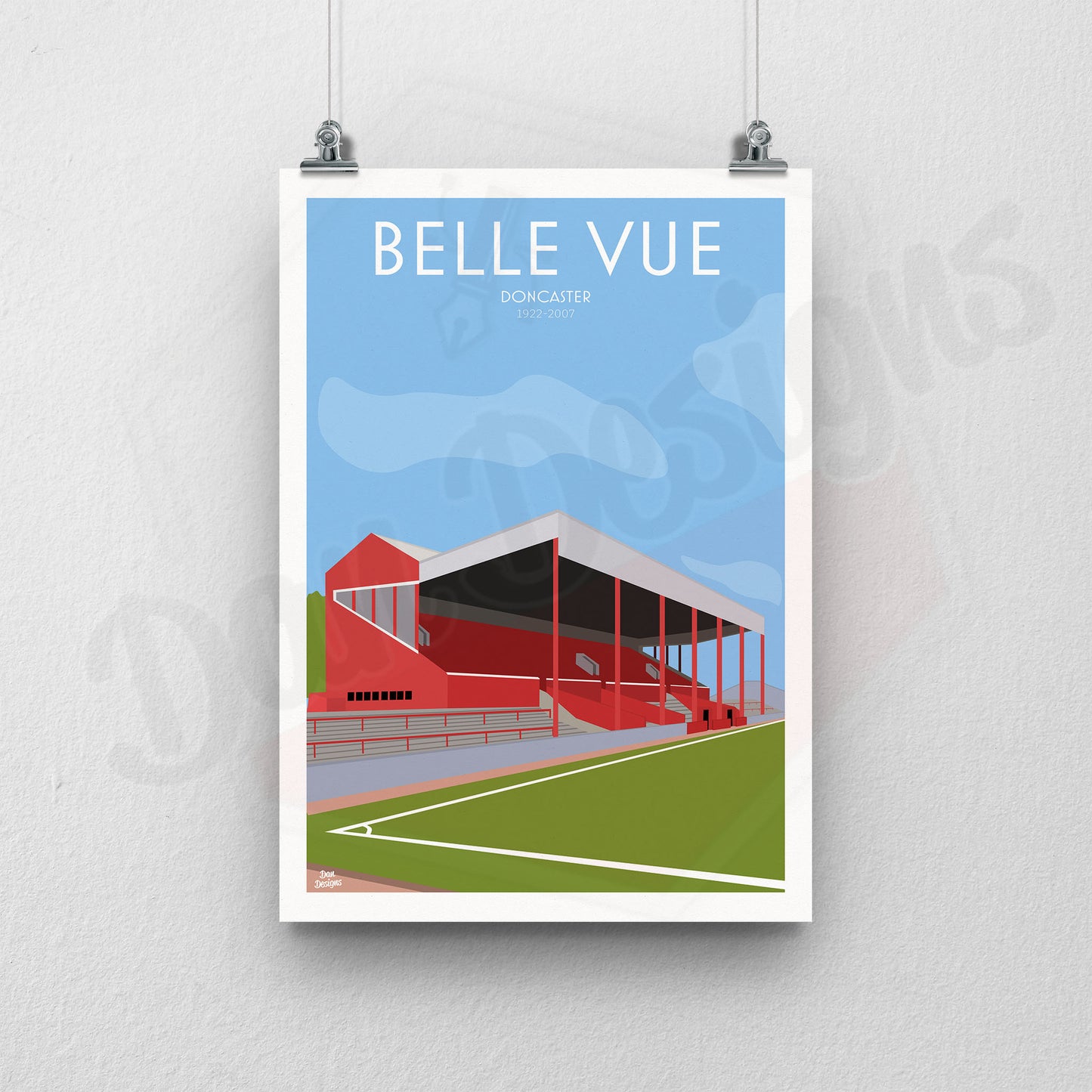 Belle Vue DRFC Stadium Print