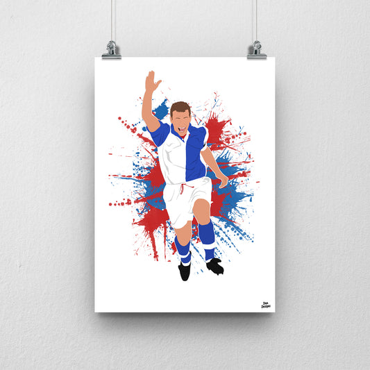 Alan Shearer Blackburn Rovers Print