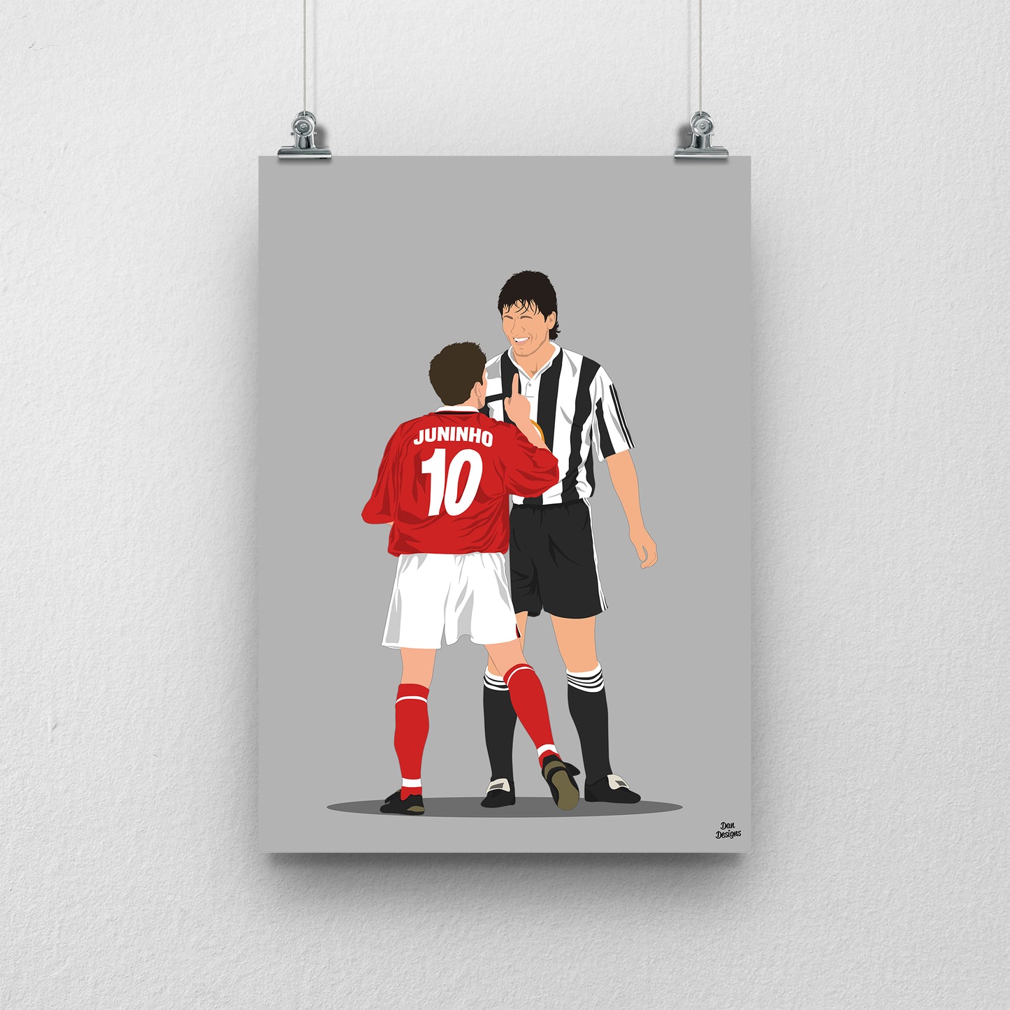Philippe Albert & Juninho Print – Newcastle vs Middlesbrough