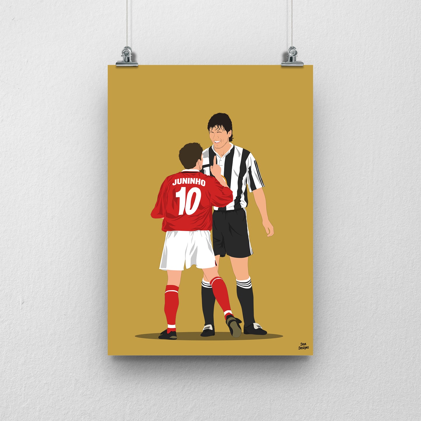 Philippe Albert & Juninho Print – Newcastle vs Middlesbrough