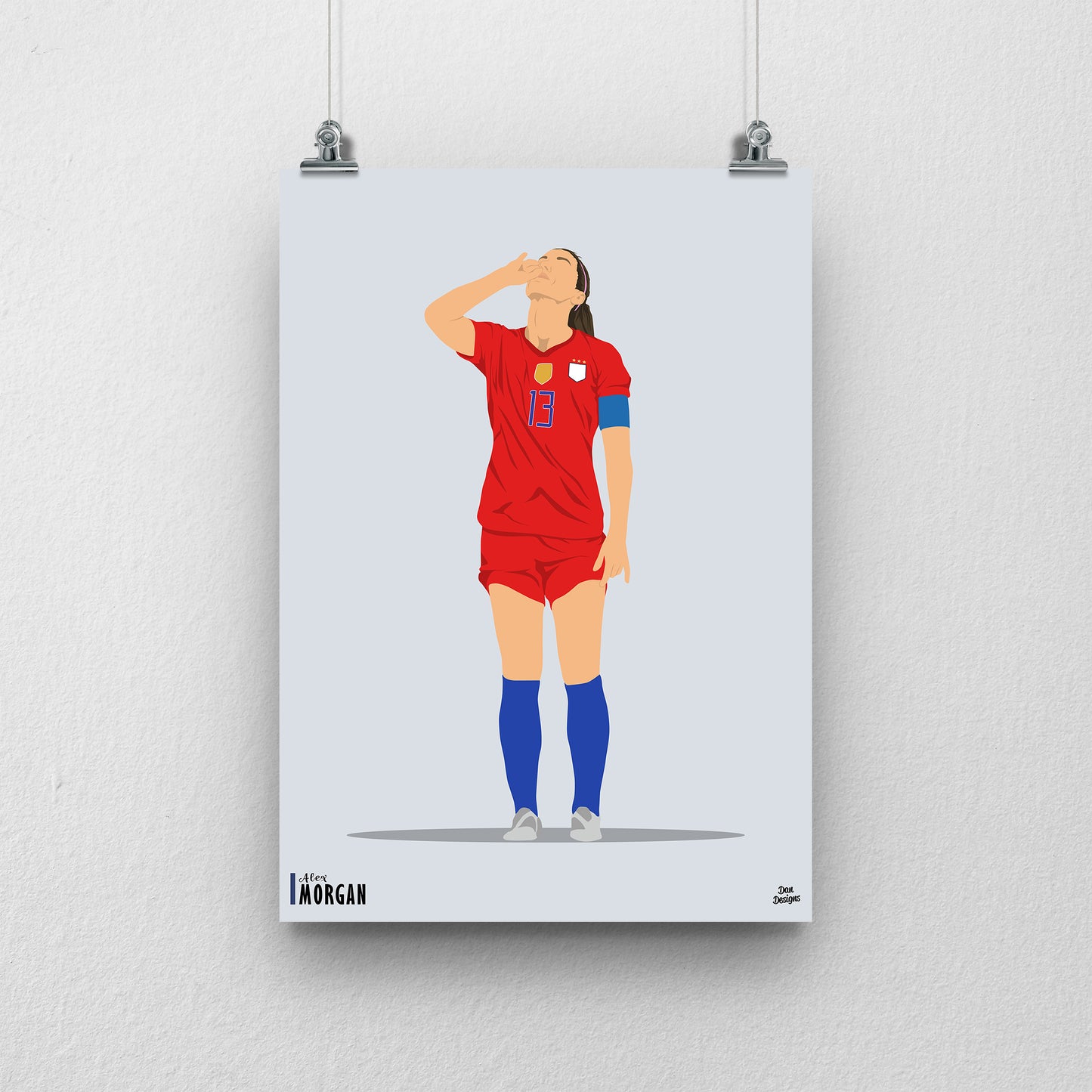 Alex Morgan Print - USWNT Football Poster