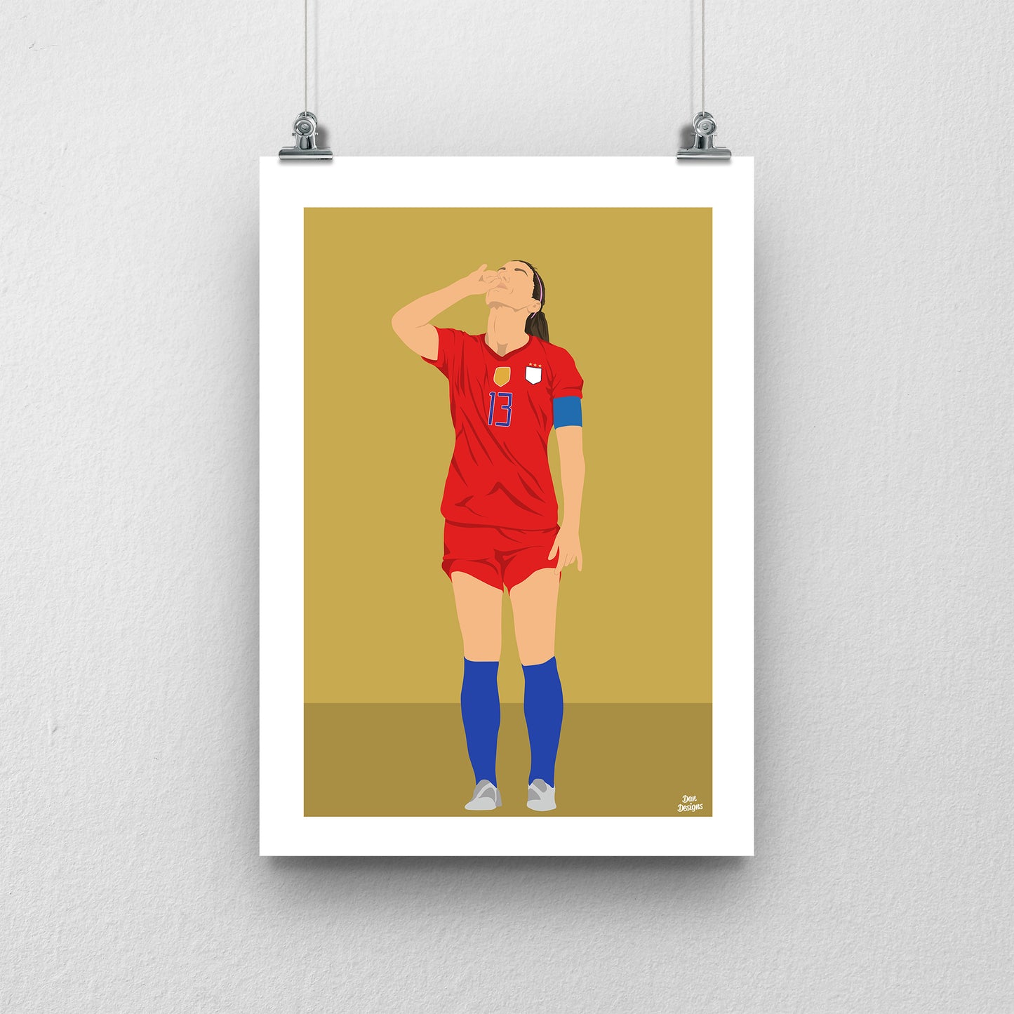 Alex Morgan Print - USWNT Football Poster