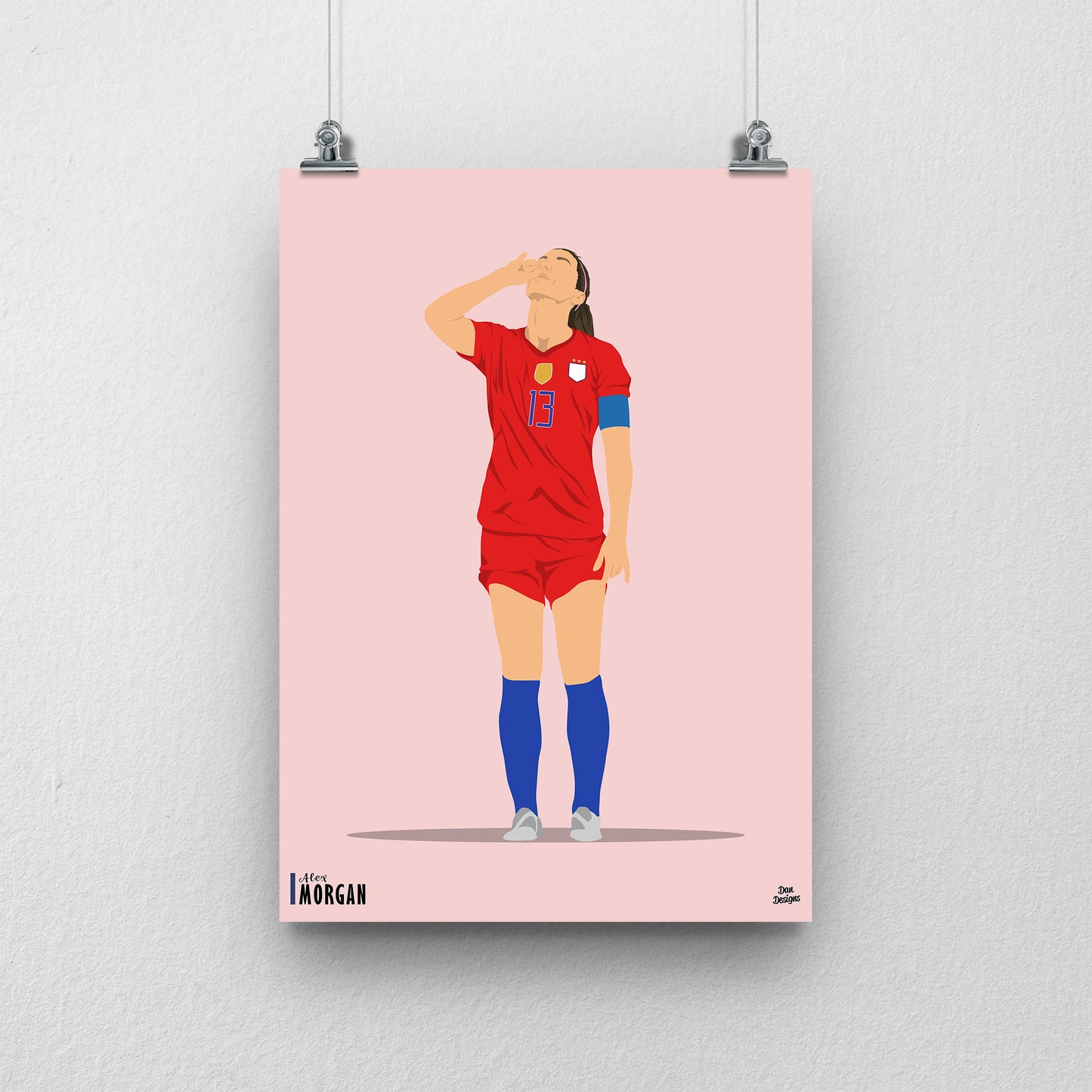 Alex Morgan Print - USWNT Football Poster