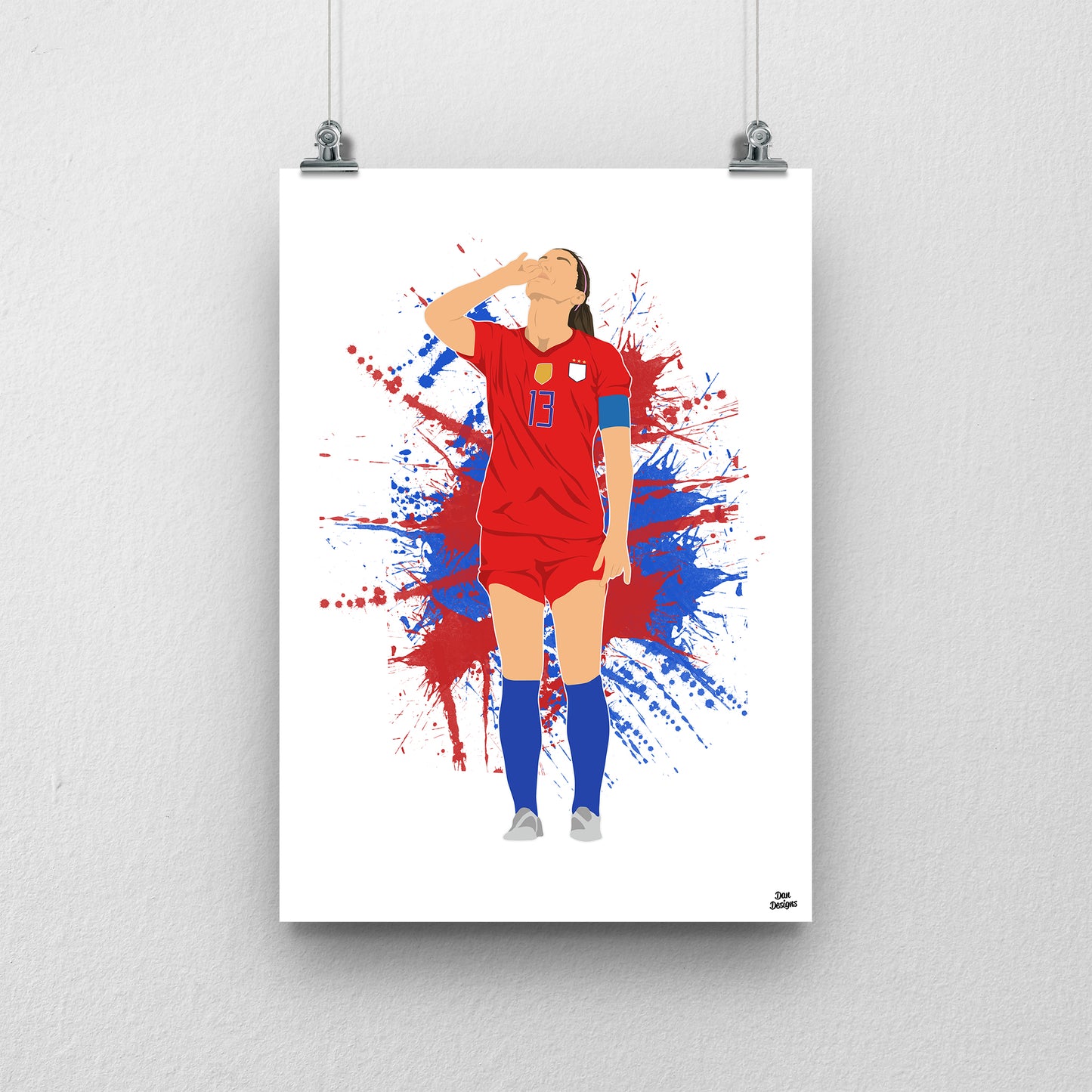 Alex Morgan Print - USWNT Football Poster