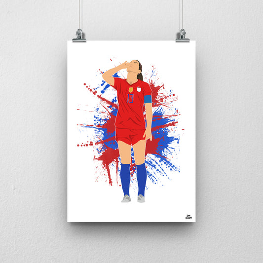 Alex Morgan Print - USWNT Football Poster
