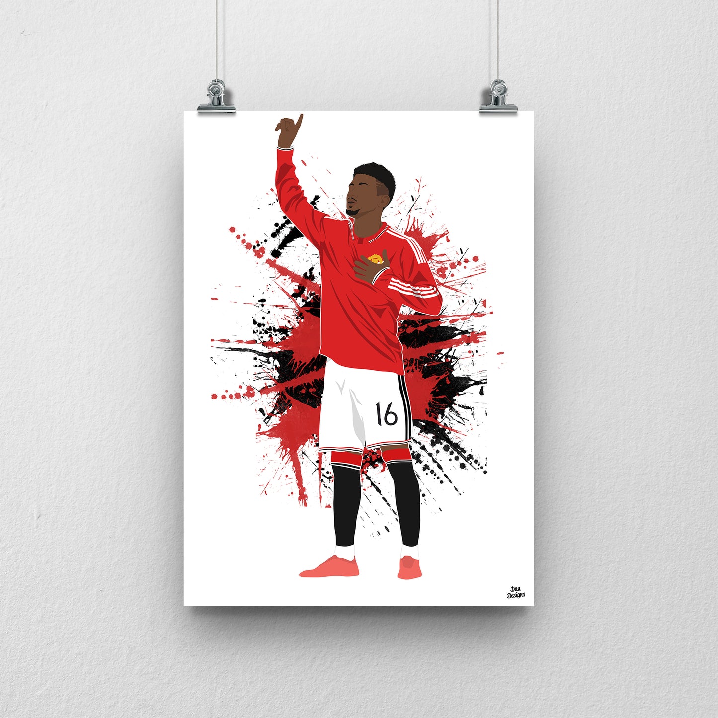 Amad Diallo Manchester United Print – Football Artwork