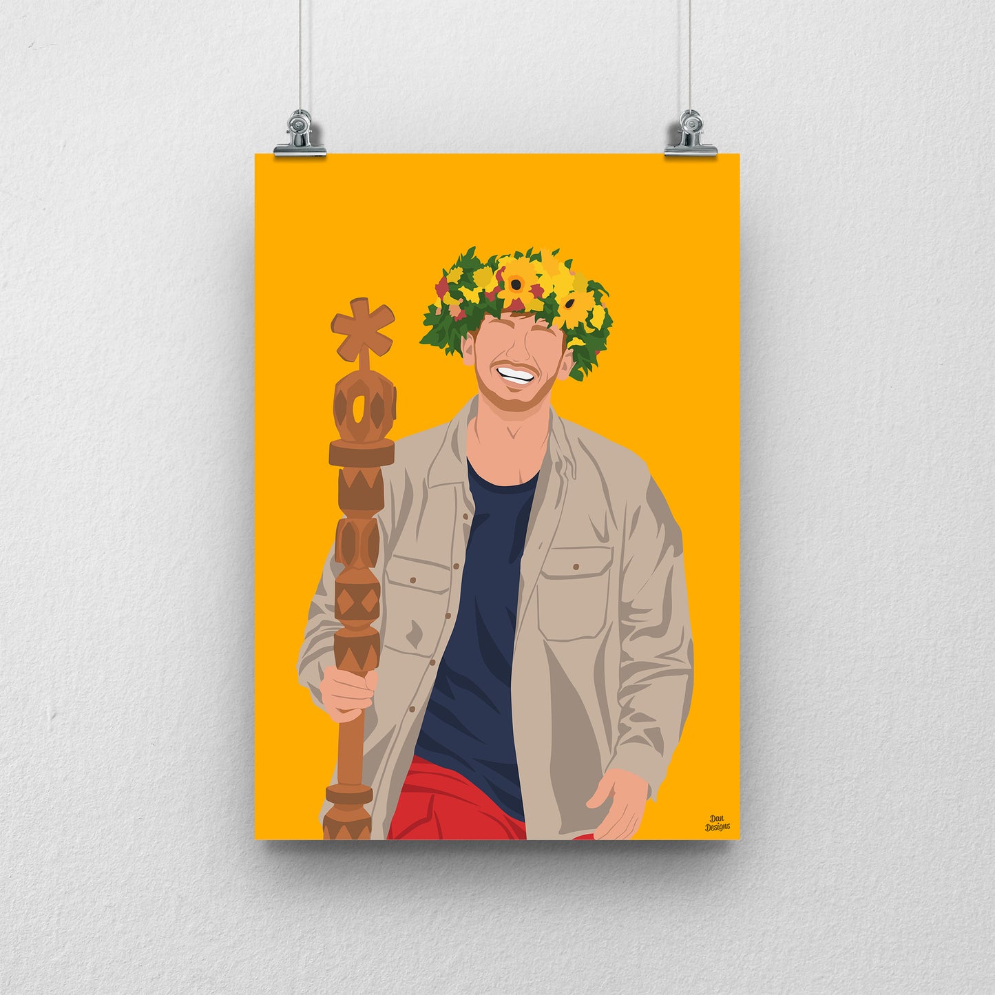 Angry Ginge King of the Jungle print - I'm A Celebrity 2025 Winner