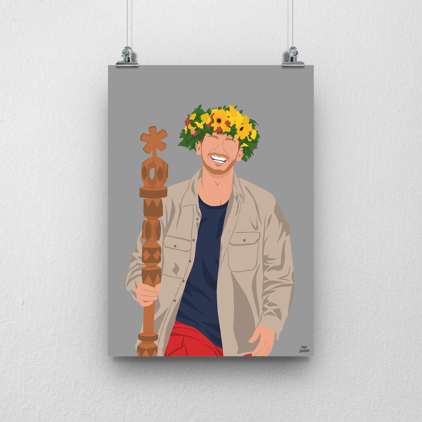 Angry Ginge King of the Jungle print - I'm A Celebrity 2025 Winner