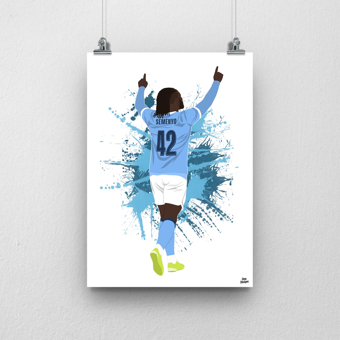 Antoine Semenyo Manchester City Print – Goal Celebration Football Artwork