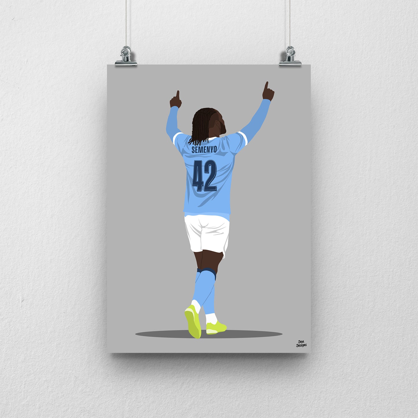 Antoine Semenyo Manchester City Print – Goal Celebration Football Artwork