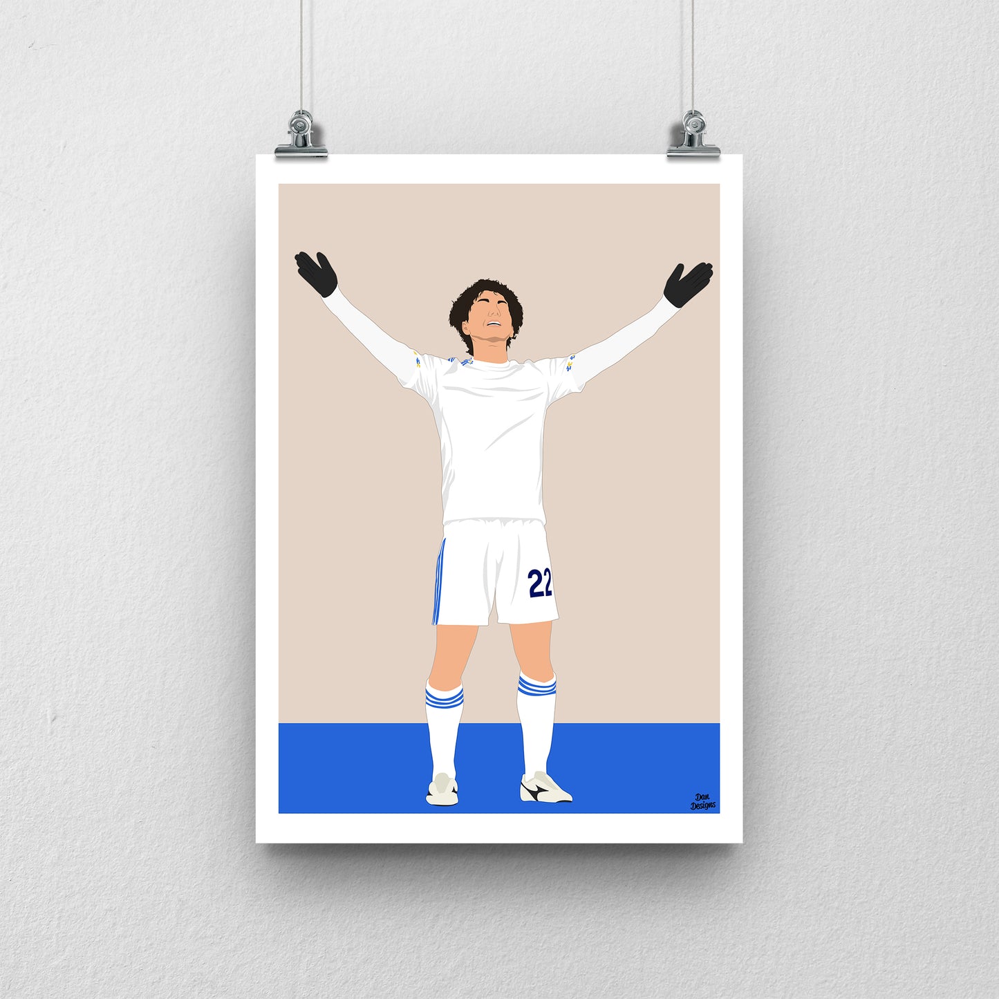Ao Tanaka Print – Leeds United Poster