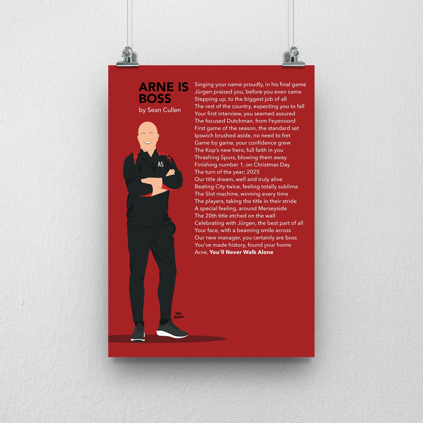 Arne Slot Print x Sean Cullen Poem
