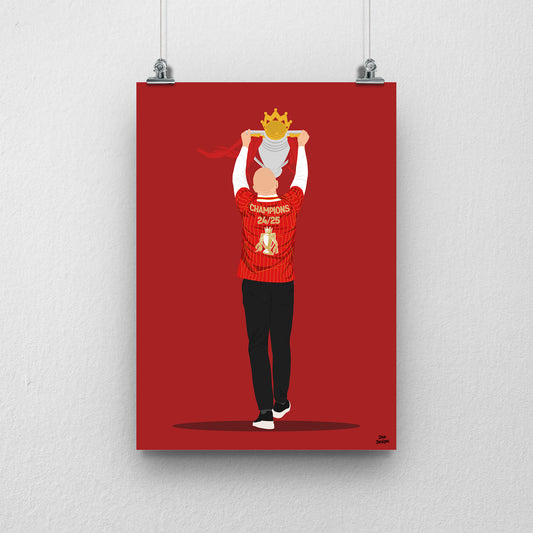 Arne Slot Premier League Trophy Print