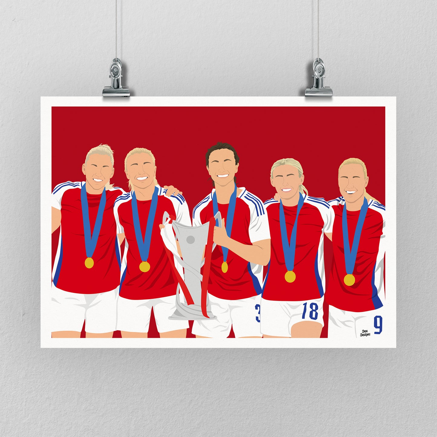 Arsenal Women's Champions League Trophy Poster