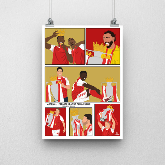 Arsenal Premier League Champions Print – 2025/26 Title Winners