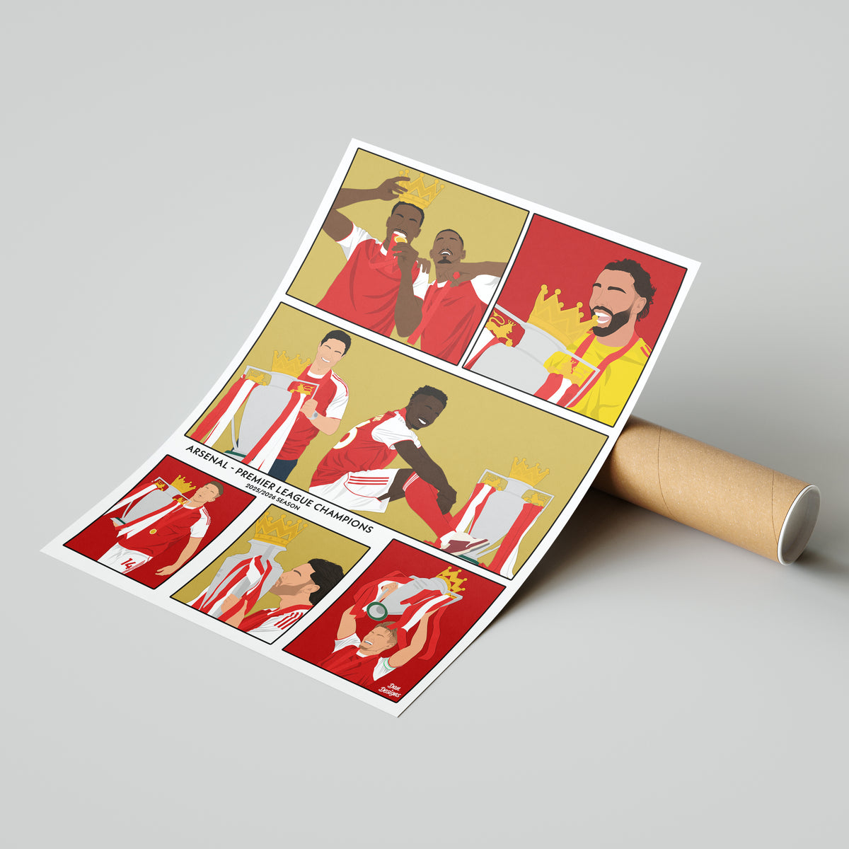 Arsenal Premier League Champions Print – 2025/26 Title Winners
