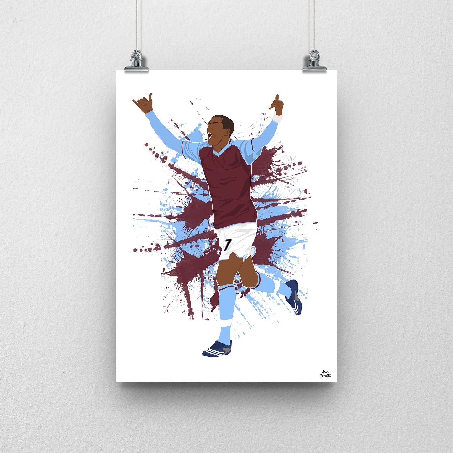 Ashley Young Aston Villa Print – Football Artwork