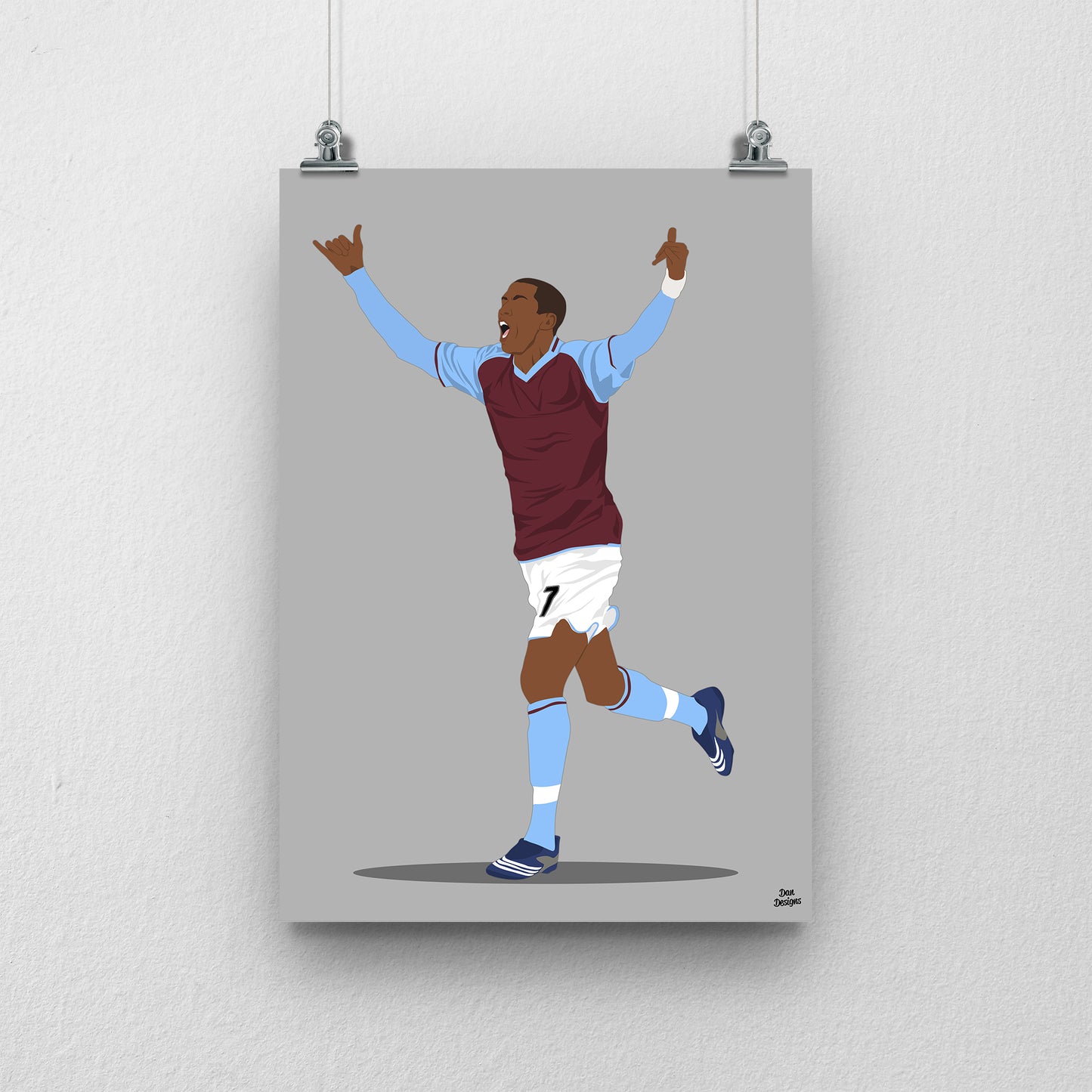 Ashley Young Aston Villa Print – Football Artwork