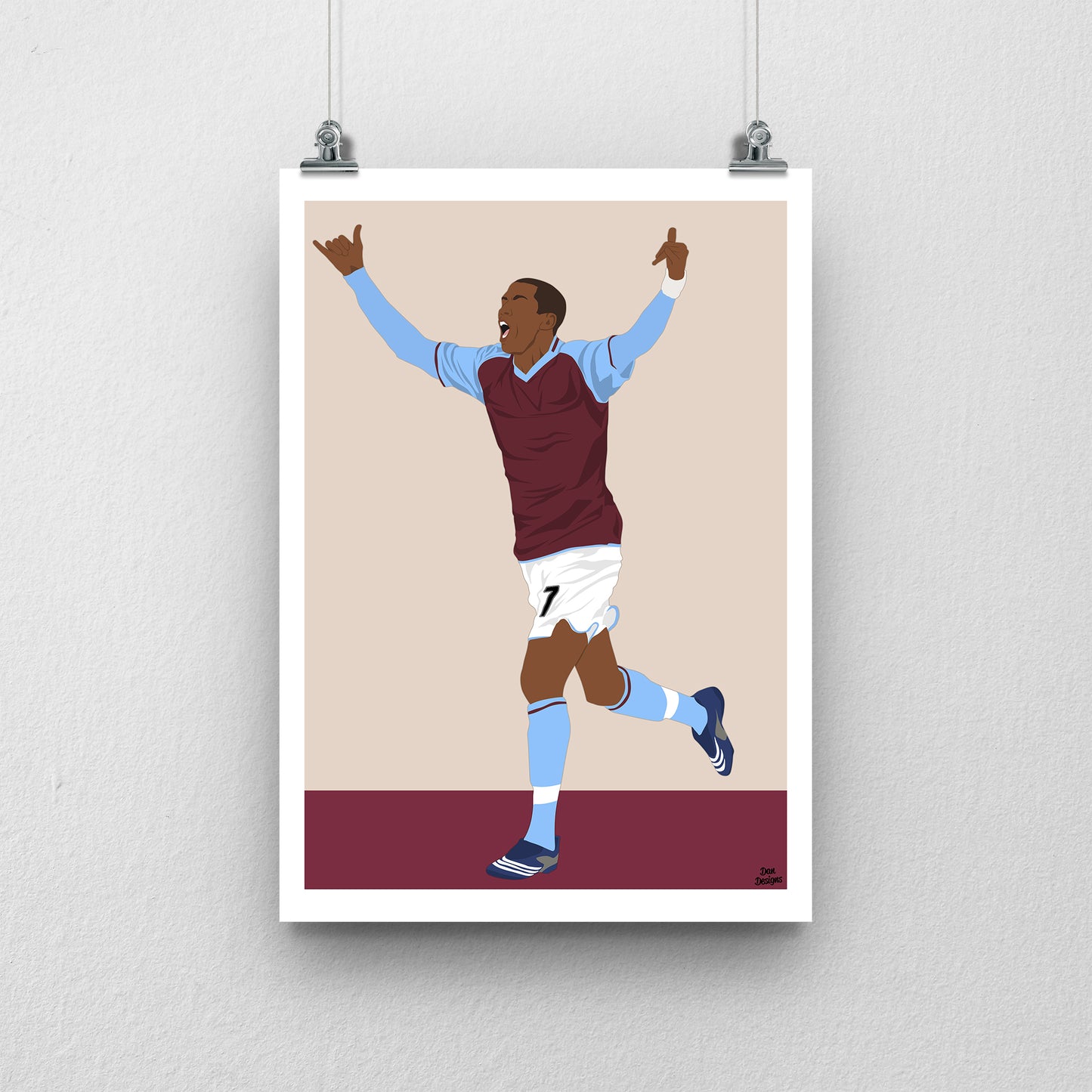 Ashley Young Aston Villa Print – Football Artwork