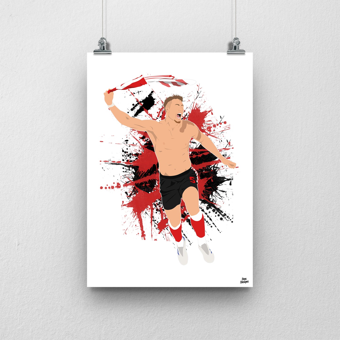 Dan Ballard Sunderland AFC Poster - Play Off Goal Print