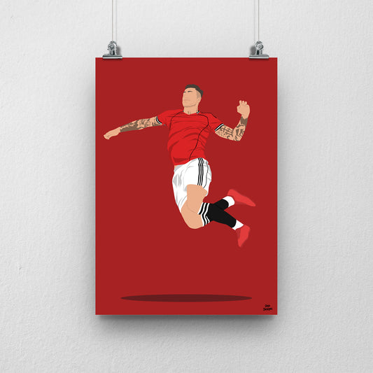 Benjamin Sesko Print | Manchester United Football Art