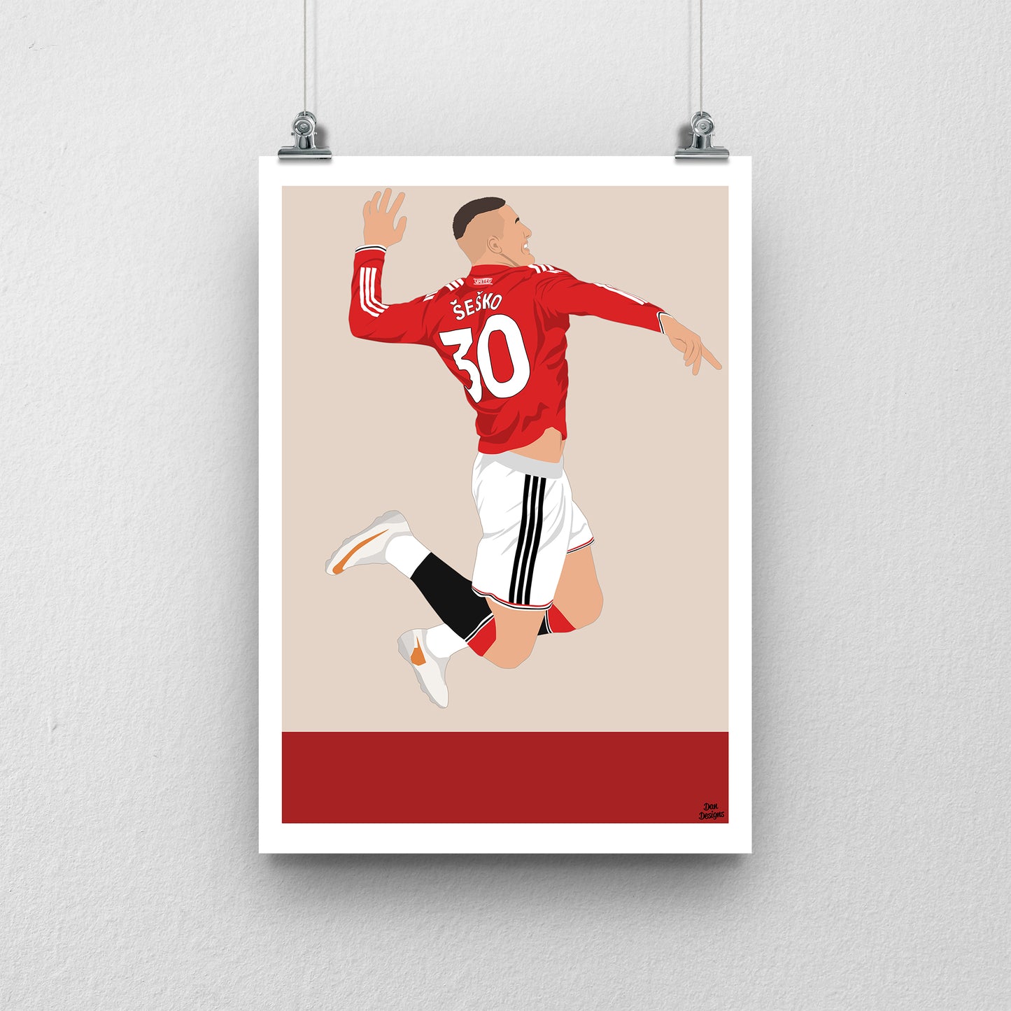 Benjamin Sesko Manchester United Print – Football Artwork