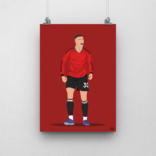 Benjamin Sesko Print | Manchester United Football Art
