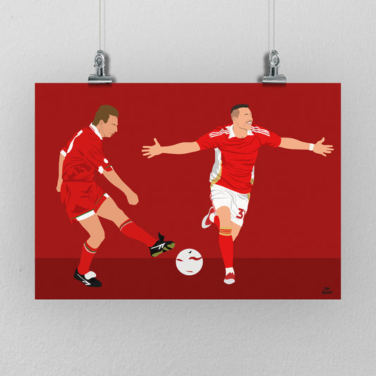 Billy & Paul Bodin Swindon Town Print – Official Club Artwork