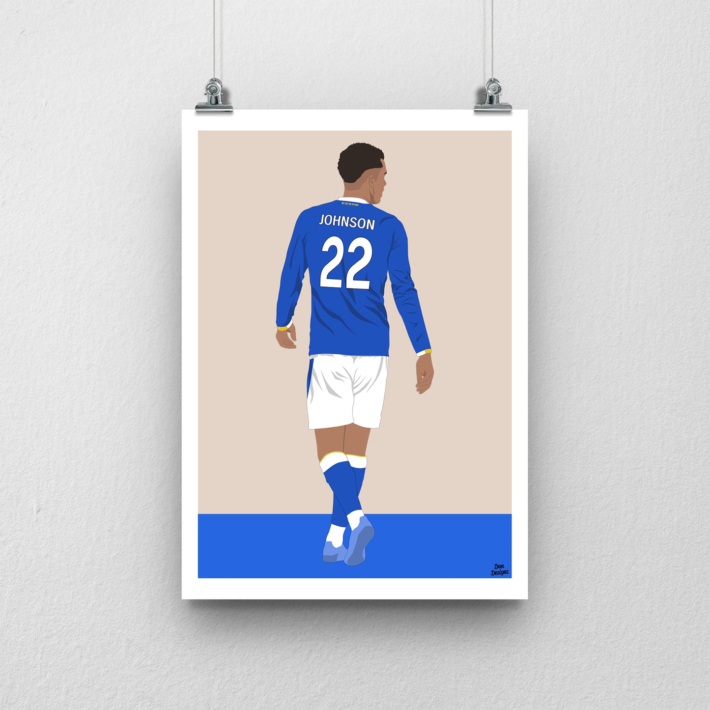 Brennan Johnson Everton Print – Football Wall Art
