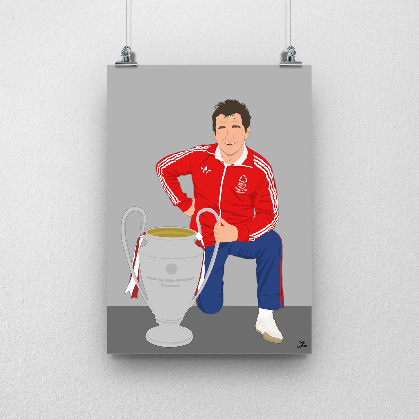 Brian Clough Nottingham Forest European Cup Print – Football Artwork