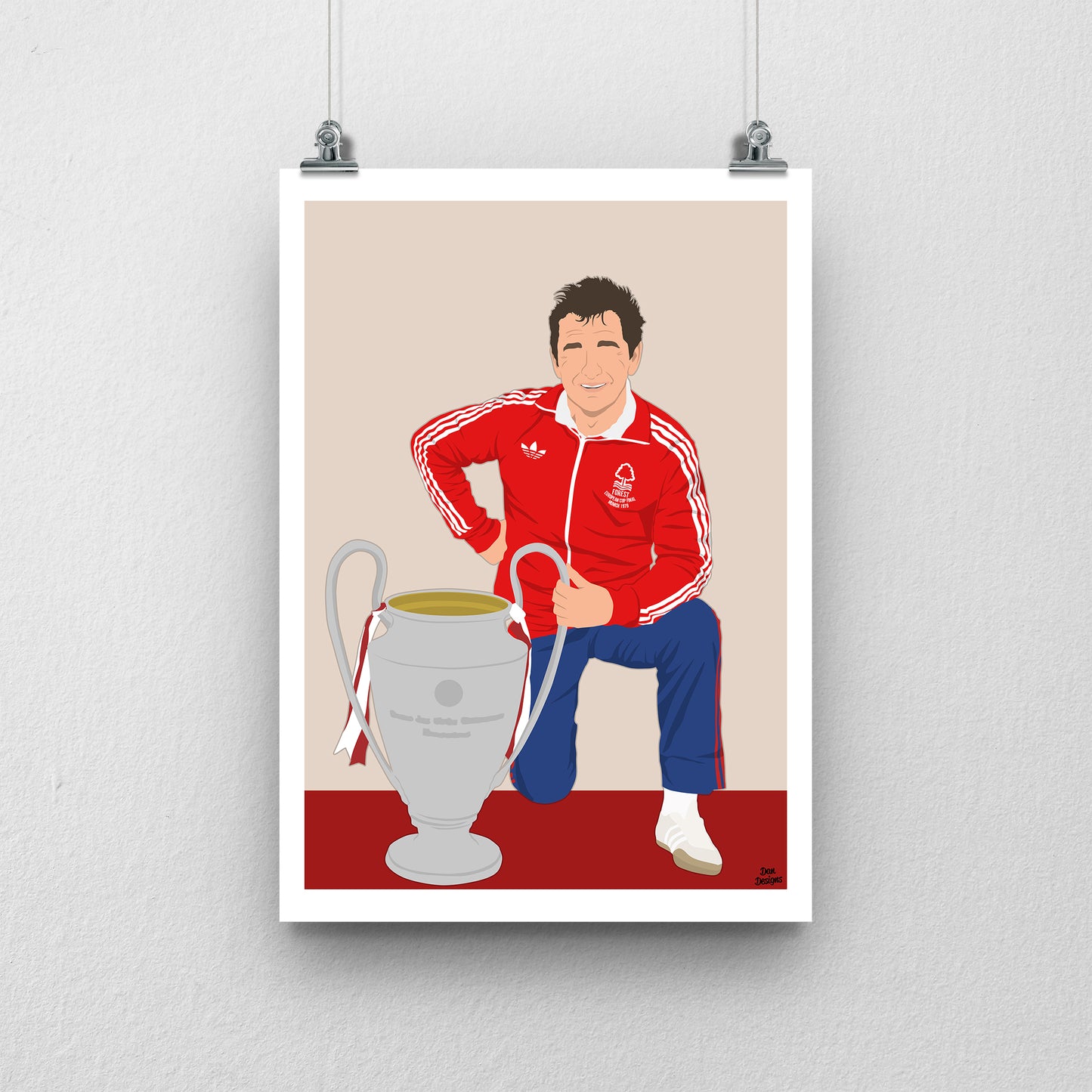 Brian Clough Nottingham Forest European Cup Print – Football Artwork
