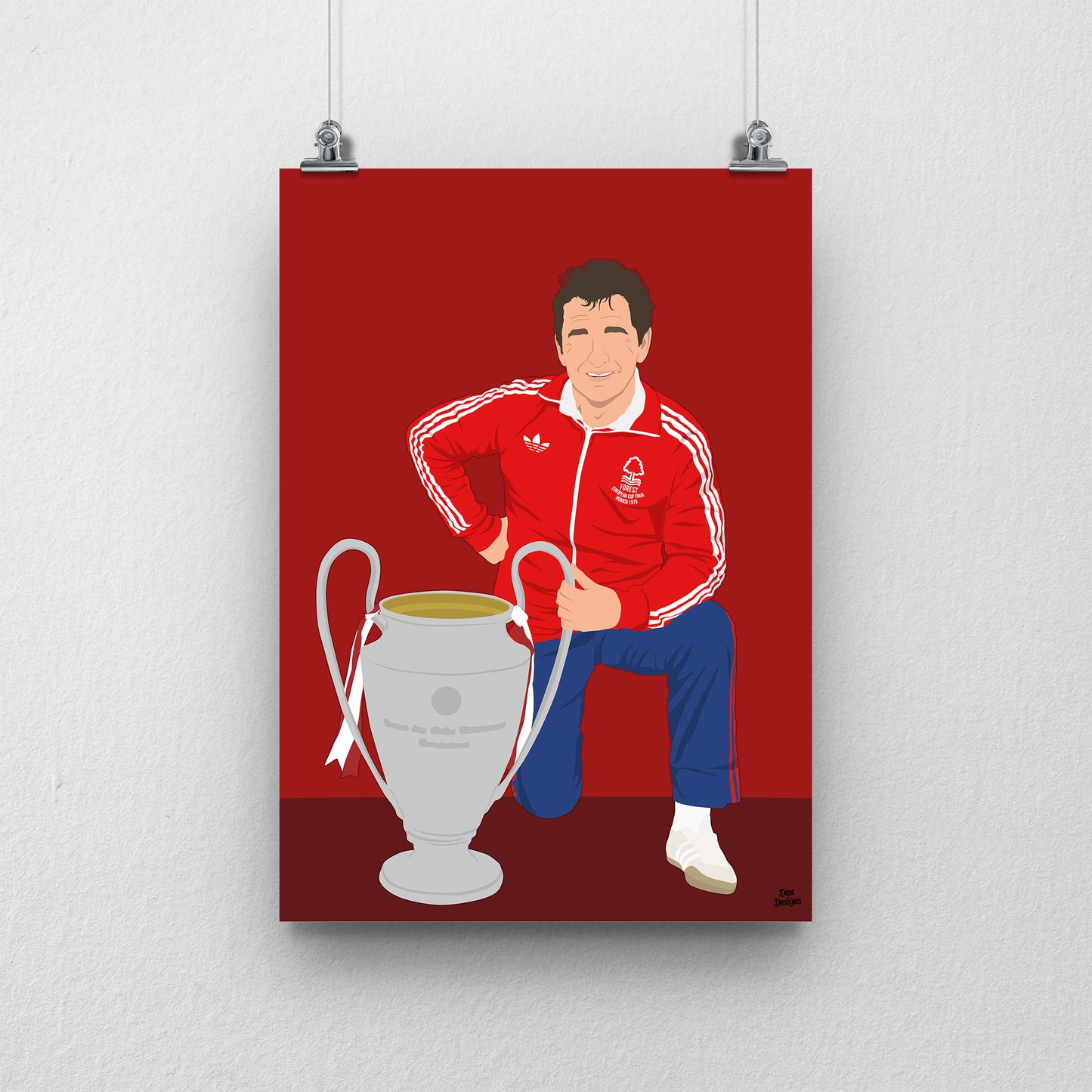Brian Clough Nottingham Forest European Cup Print – Football Artwork
